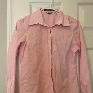 Eddie Bauer Pink Pinstripe Button Down